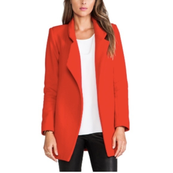 NICHOLAS Revolve Felted Wool Coat in Neon Red - Picture 8 of 8